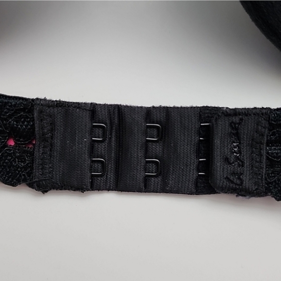 ⭐️2/ $40⭐️ La SENZA Obsession Black Lace Padded Underwire Push Up Bra 32C - Picture 12 of 14